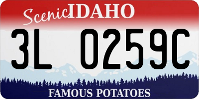 ID license plate 3L0259C