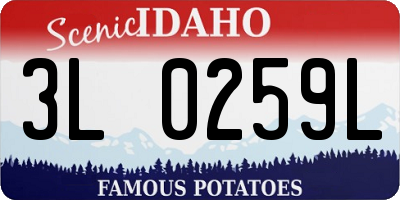 ID license plate 3L0259L