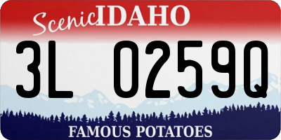 ID license plate 3L0259Q