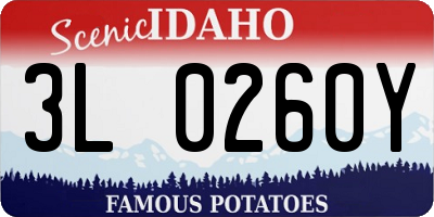 ID license plate 3L0260Y