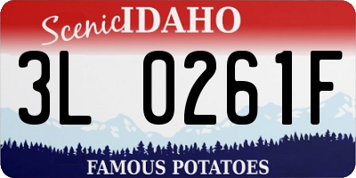 ID license plate 3L0261F