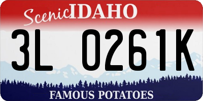 ID license plate 3L0261K