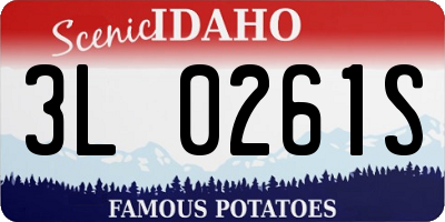 ID license plate 3L0261S