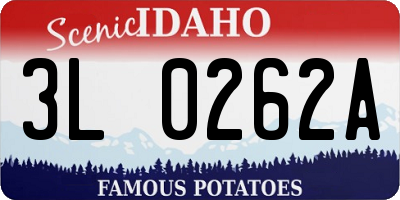 ID license plate 3L0262A