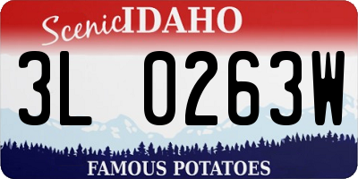 ID license plate 3L0263W