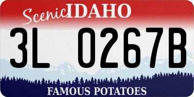 ID license plate 3L0267B
