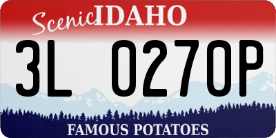 ID license plate 3L0270P