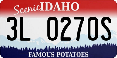 ID license plate 3L0270S