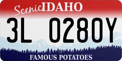 ID license plate 3L0280Y