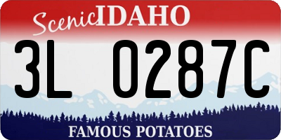 ID license plate 3L0287C