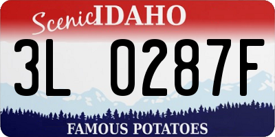 ID license plate 3L0287F