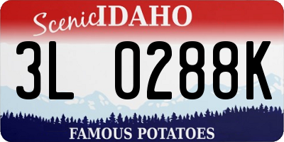 ID license plate 3L0288K