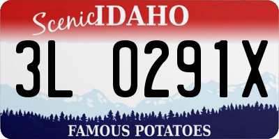 ID license plate 3L0291X