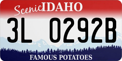 ID license plate 3L0292B