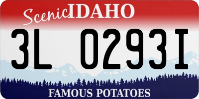 ID license plate 3L0293I