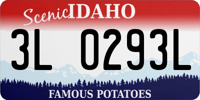ID license plate 3L0293L
