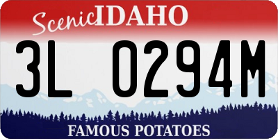 ID license plate 3L0294M