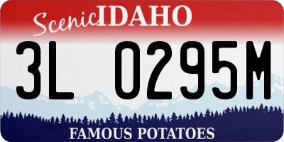 ID license plate 3L0295M