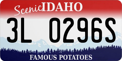 ID license plate 3L0296S