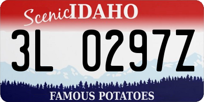 ID license plate 3L0297Z