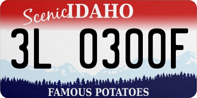 ID license plate 3L0300F
