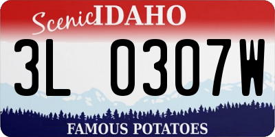 ID license plate 3L0307W