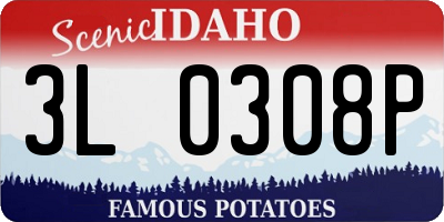 ID license plate 3L0308P