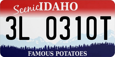ID license plate 3L0310T