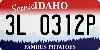 ID license plate 3L0312P