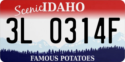 ID license plate 3L0314F