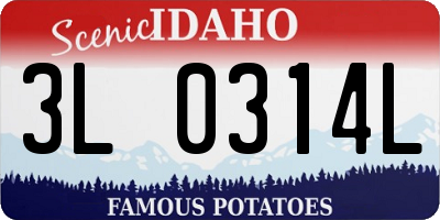 ID license plate 3L0314L