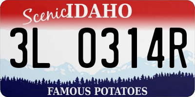 ID license plate 3L0314R