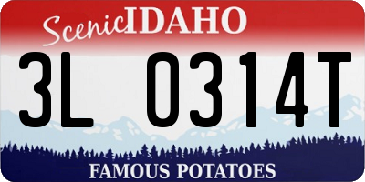 ID license plate 3L0314T