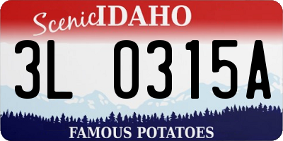 ID license plate 3L0315A