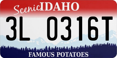 ID license plate 3L0316T