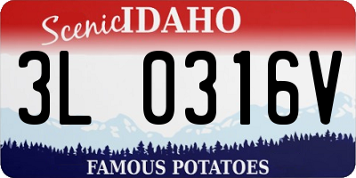 ID license plate 3L0316V