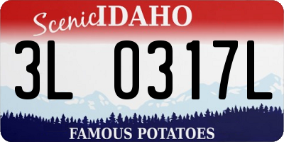 ID license plate 3L0317L