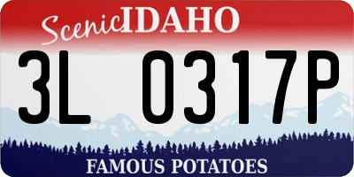 ID license plate 3L0317P