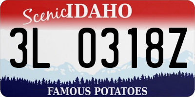 ID license plate 3L0318Z