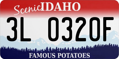 ID license plate 3L0320F