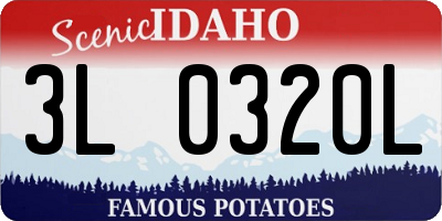 ID license plate 3L0320L