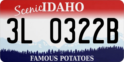 ID license plate 3L0322B