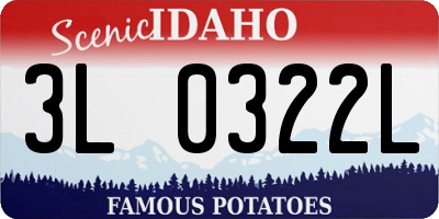 ID license plate 3L0322L