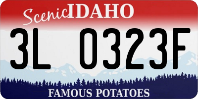 ID license plate 3L0323F