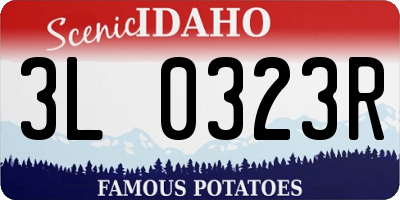 ID license plate 3L0323R