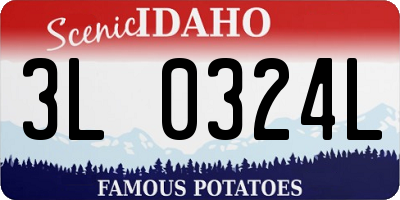 ID license plate 3L0324L