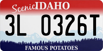 ID license plate 3L0326T