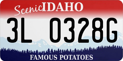 ID license plate 3L0328G
