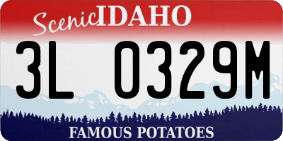 ID license plate 3L0329M