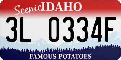 ID license plate 3L0334F